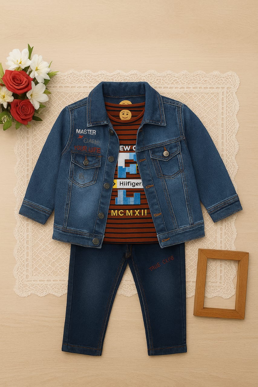 3-piece danim coat suit