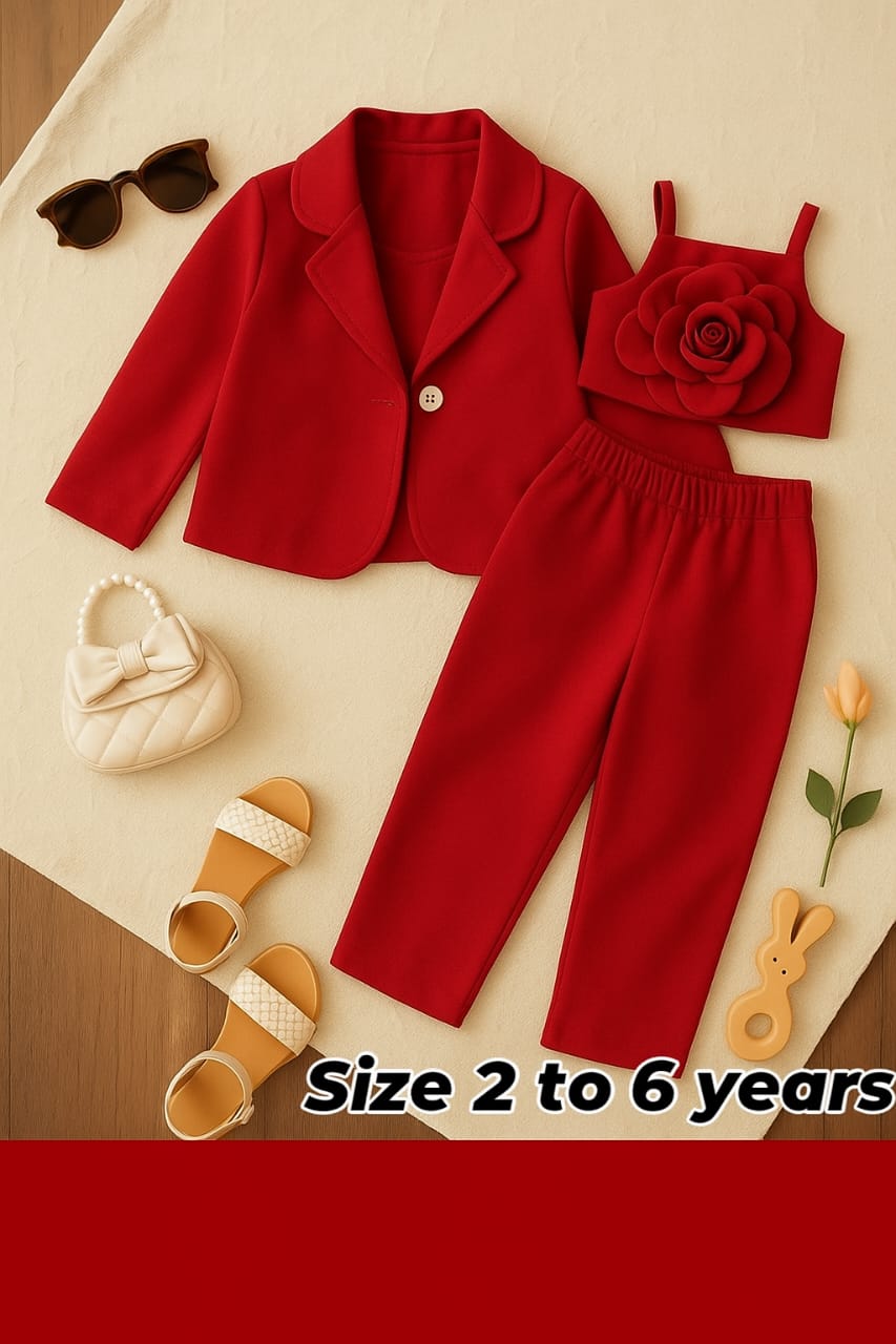 3-piece flower coat set