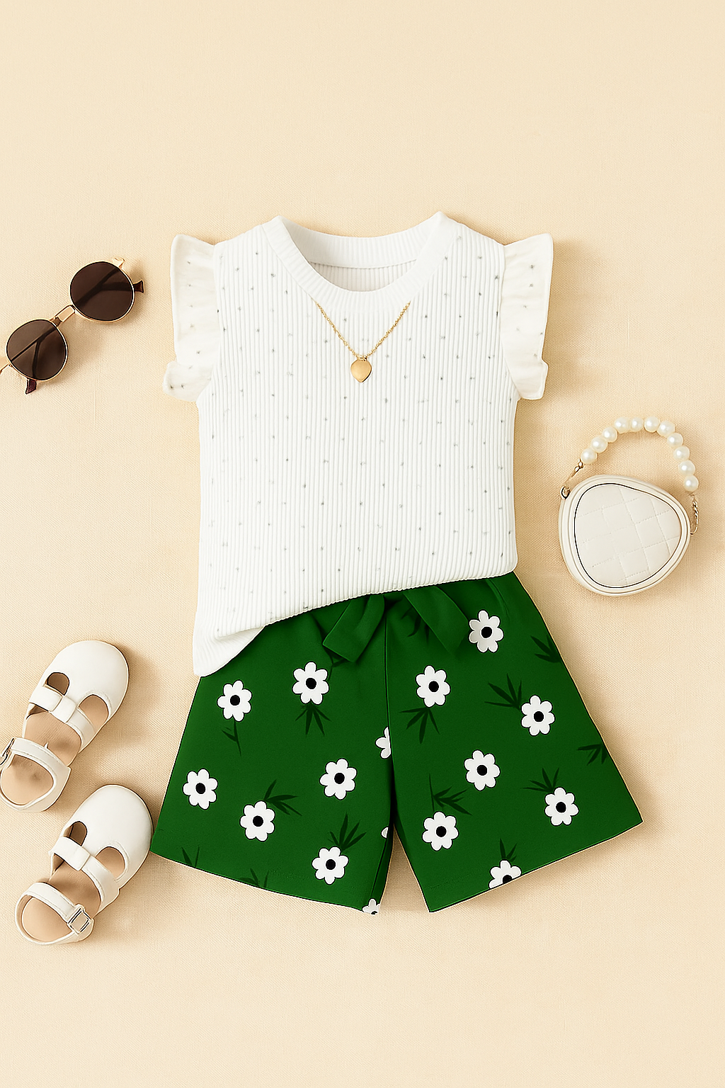 2-piece nikar shirt with locket chain