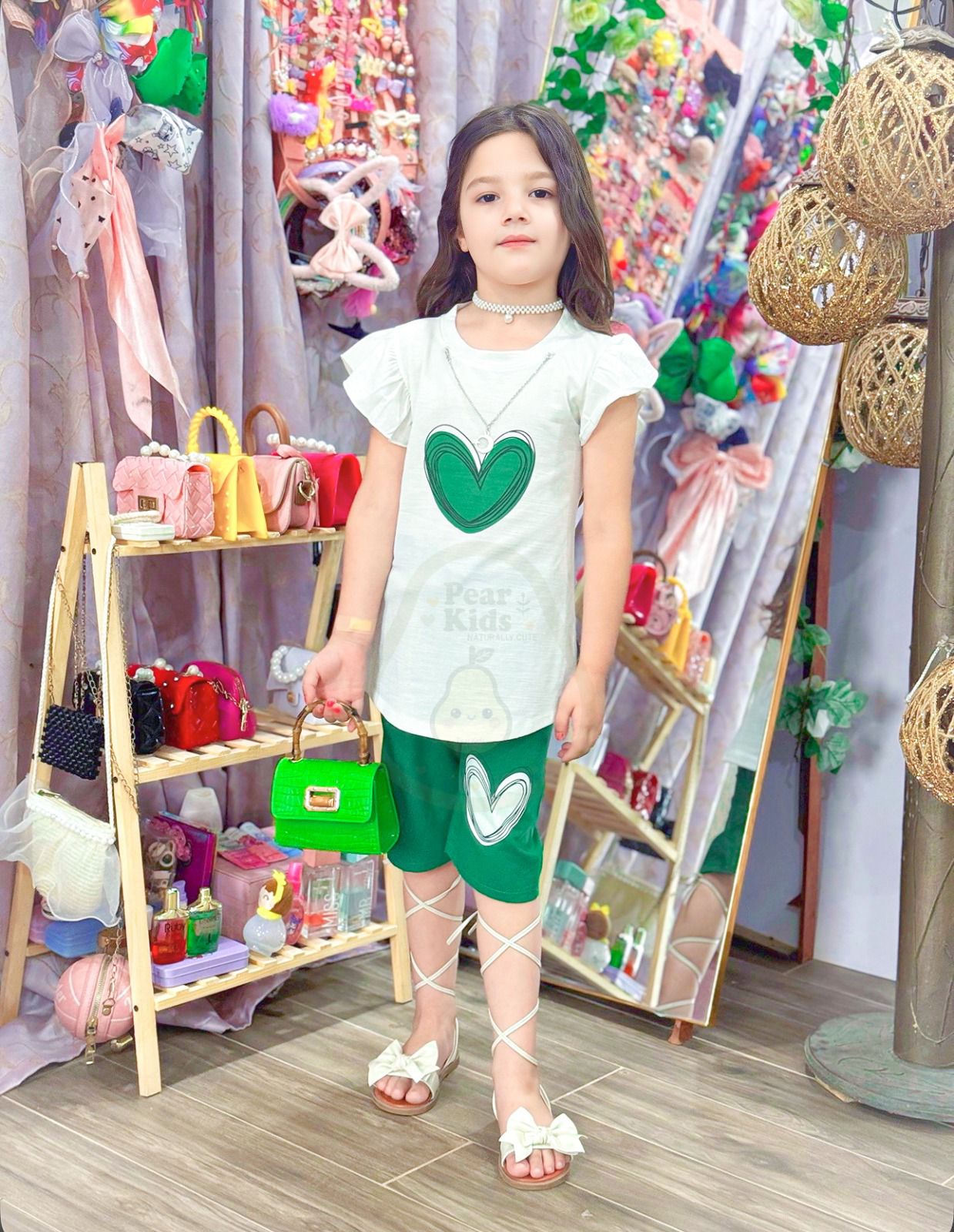 2-piece nikar shirt with locket chain