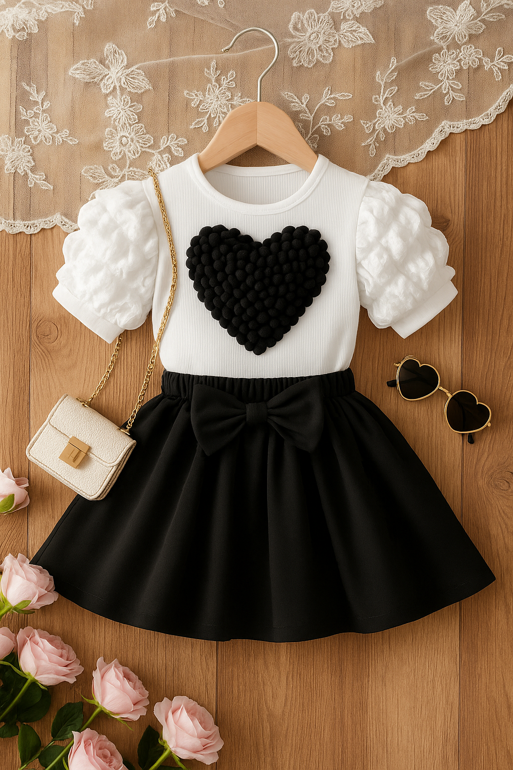 Fancy 2 piece shirt-skirt
