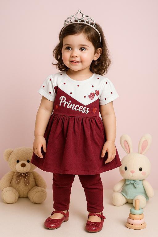 2-piece frock with trouser