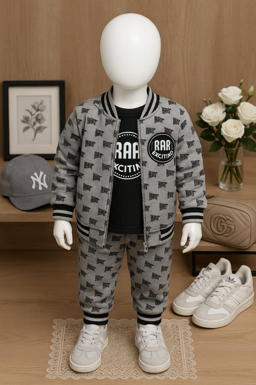 3-piece frenchterry coat set