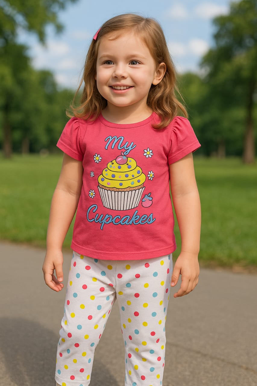 2-piece polka shirt trouser