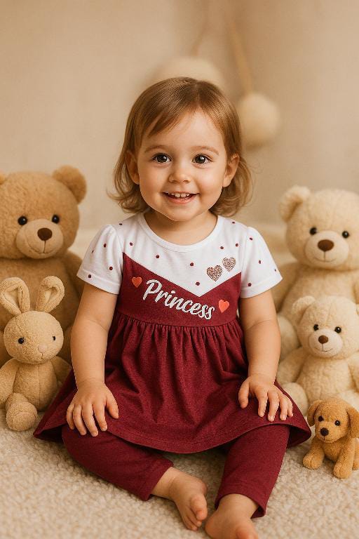 2-piece frock with trouser