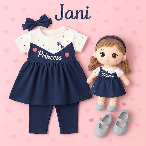 2-piece frock with trouser