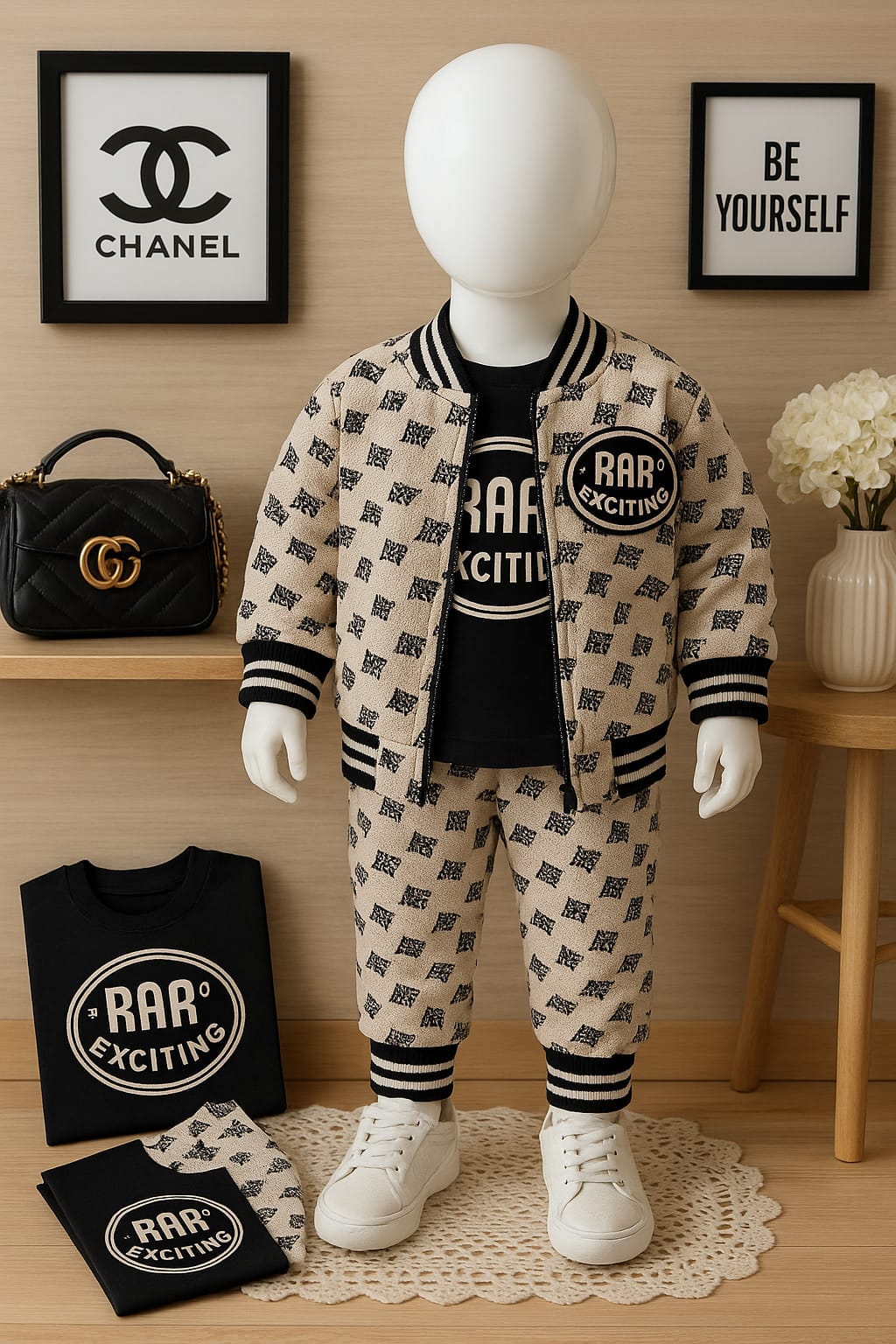 3-piece frenchterry coat set