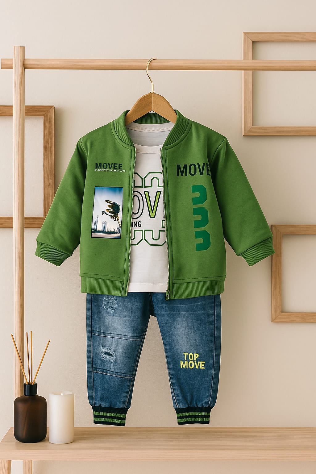 3-piece french terry coatset