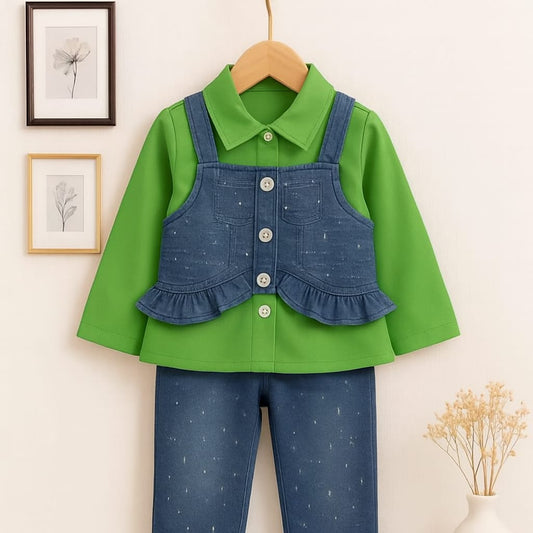 3-PIECE DANIM COAT SET