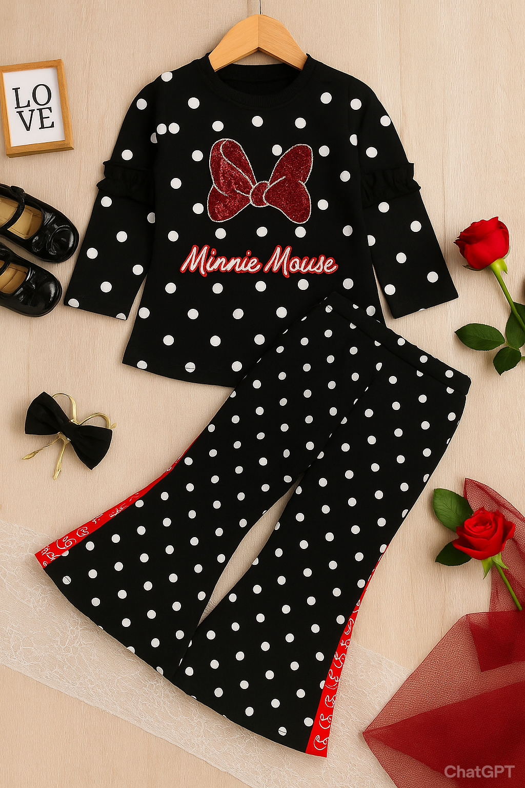 2-piece polka dot Frenchterry tracksuits