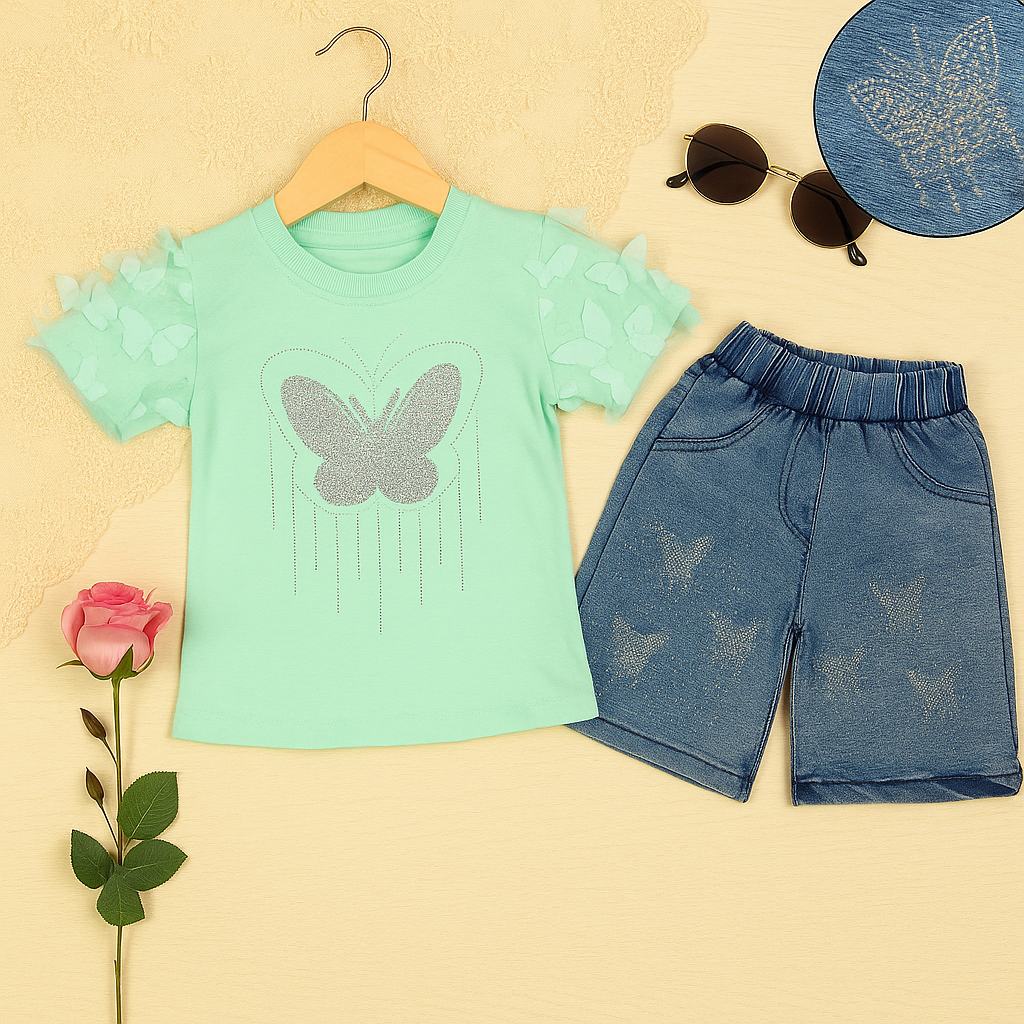 2-piece fancy shirt with danim nikar